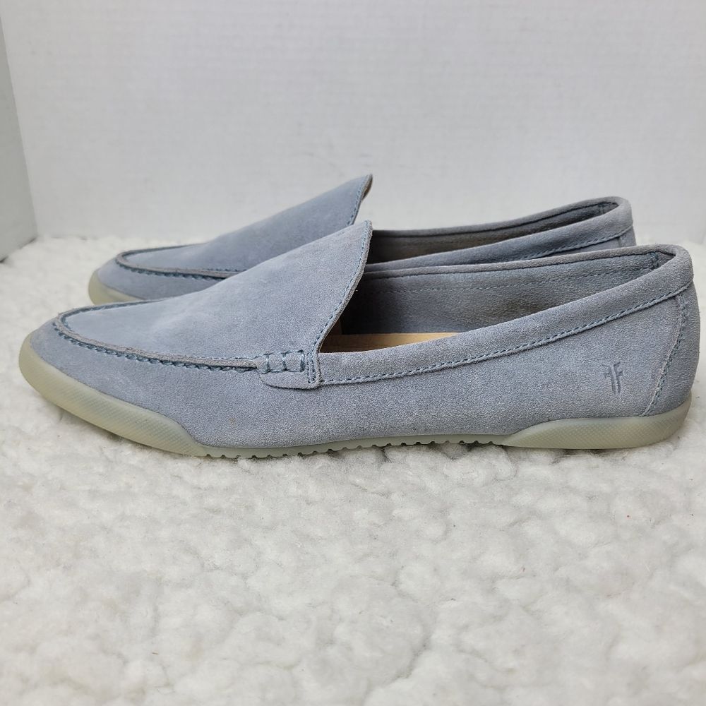 Frye Melanie Skimmer Womens Slip On Shoes Size 9 Bue Suede Almond Toe Shoes New - Picture 3 of 10
